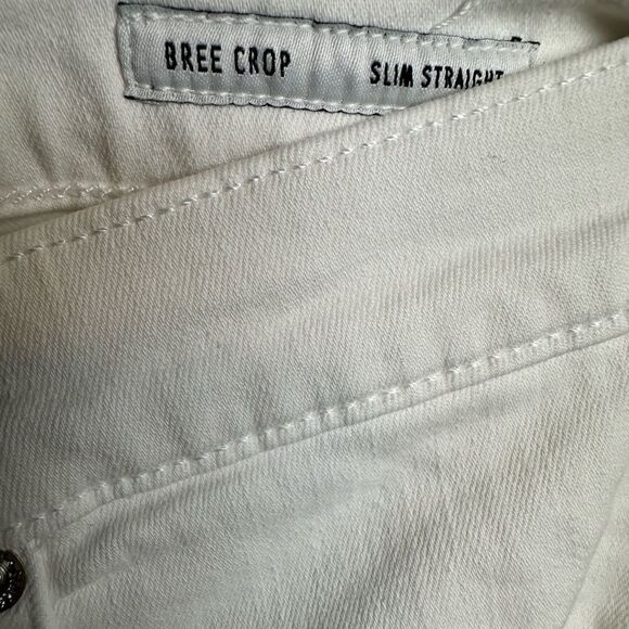 NWT EDWIN Women’s Bree Mid Rise Crop Straight Leg Ivory Jeans - Size 28 - Picture 7 of 15